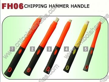 FH06 chipping hammer fiberglass handle with soft TPR grip, various colors, frp tool handles factory