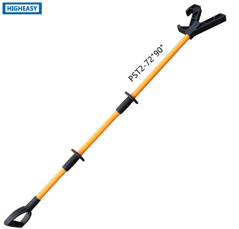 tag line push pull pole, D grip insluated handle with V shape nylon