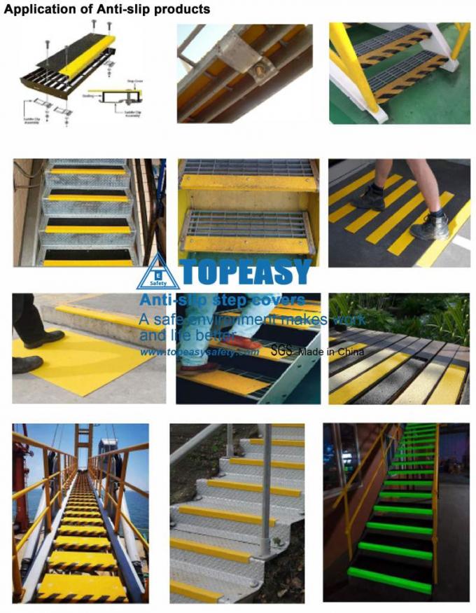TOPEASY FRP AntiSlip Step Tread Covers Are Made Of AntiSlip Material
