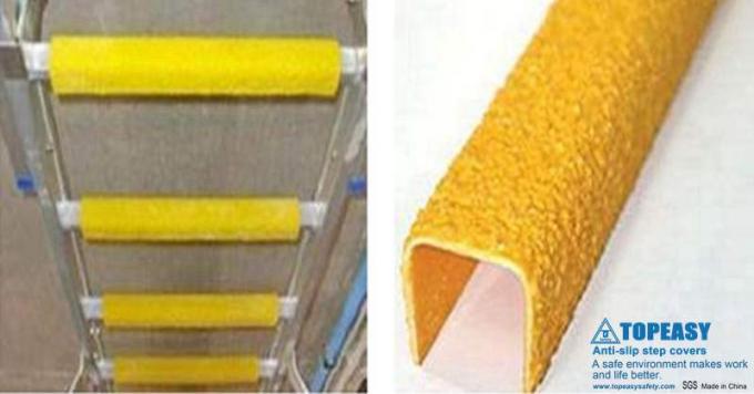 Kinds Of Semicircle Durable Anti-Slip Surface Ladder Rung Covers FRP ...