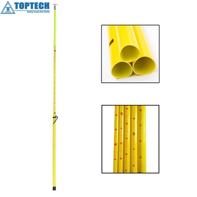 TOPTECH 40ft Telescopic triangle hot stick hotstick for Cutout Fuse Surge Arrester Insulation measuring stick