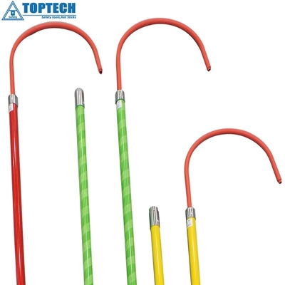 T304 Insulated rescue hook telescopic safety rescue hook 6ft 8ft 10ft fiberglass handle rescue hook low price china