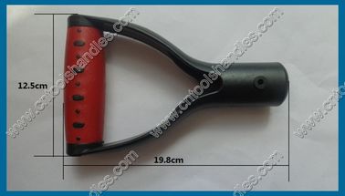 Y005 D grip replacement, shovel grip, spade grip, fork grip, rake grip, black red color D grip garden tool handle grip