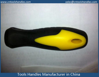 Plastic handles for saw files, yellow and black color, soft grip handles for saw files