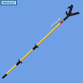 90 inch push pole safety tool with straight handle, higheasy push pull pole black yellow color,  push pole