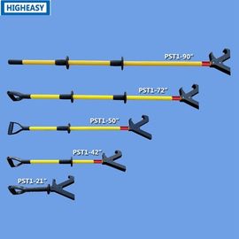 fiberglass pull push pole with D grip, nylon V end, various colors pull push pole, pull pull stick