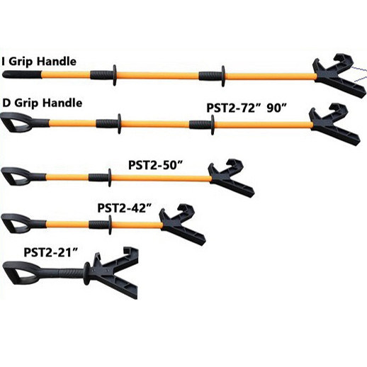 Push pull poles with D grip or I grip handle, lifting operation push