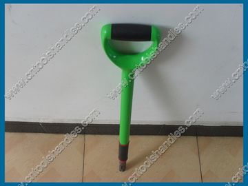 plastic coated steel handle with D grip for shovel/spade/fork/rake/farm tools, D grip with steel handle