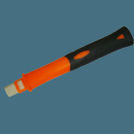 FH18 Fiberglass handles for stone hammers, orange black colors, plastic coated with soft rubber handle for hammers