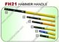 FH21 striking tools  replacement fiberglass handle, yellow green color, plastic coated with TPR soft grip