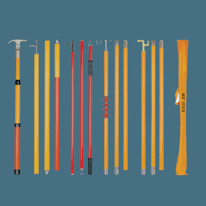 Fiberglass high voltage hot stick operating rods