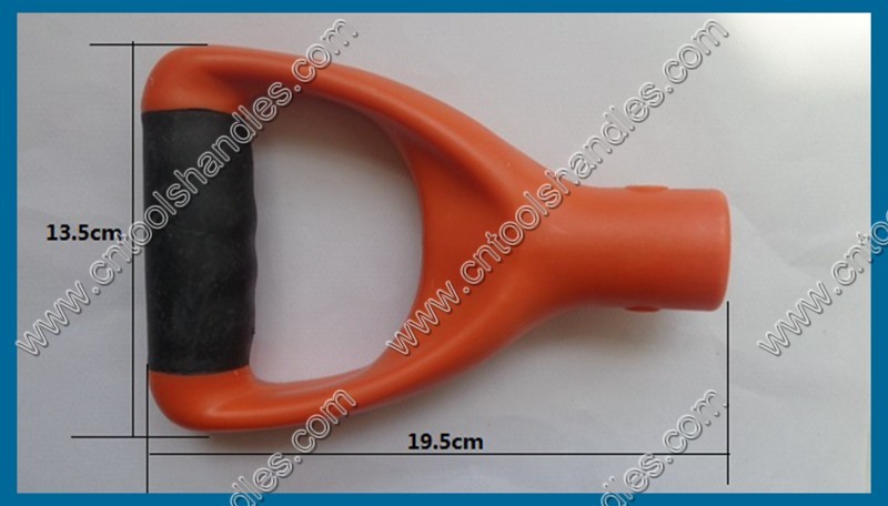 POLY D GRIP HANDLE, orange color with black soft TPR grip, produce D ...