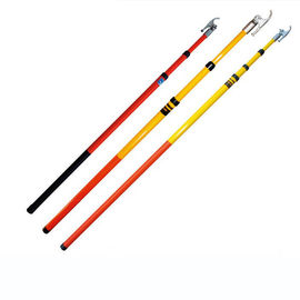Fiberglass high voltage hot stick operating rods, telescope fiberglass handle