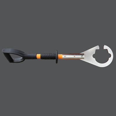 Sling stik with hand guard to protect hands from scratches and collisions during work with D handle sling stick