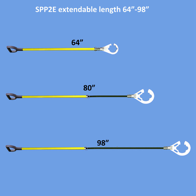 safety sling stik made in China sling hand free control tools sling push pull tool yellow fiberglass handle D grip handl